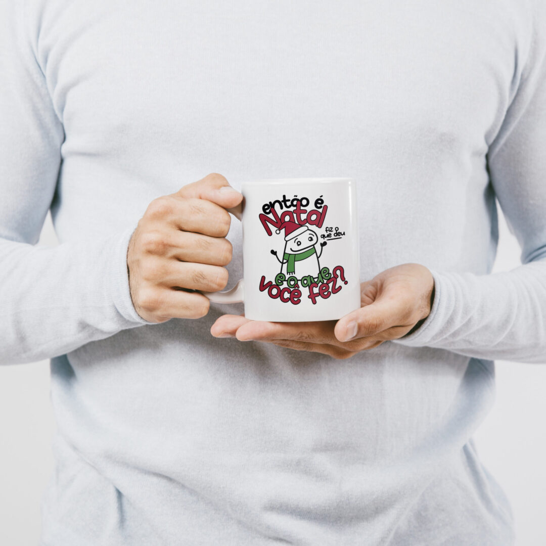 Caneca Cerâmica - Flork - Natal - Fiz o Que Deu