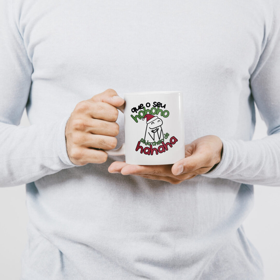 Caneca Cerâmica - Flork - Natal - Ho Ho Ho