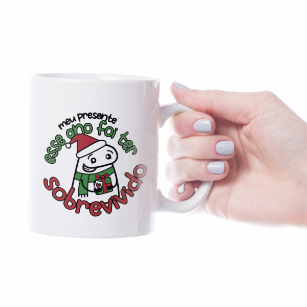 Caneca Cerâmica - Flork - Natal - Ter Sobrevivido - Imagem 4
