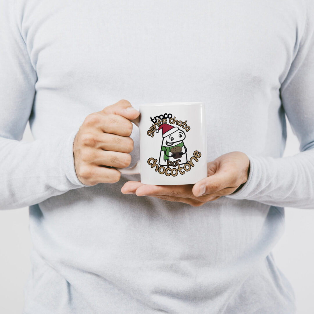 Caneca Cerâmica - Flork - Natal - Troco por Chocotone