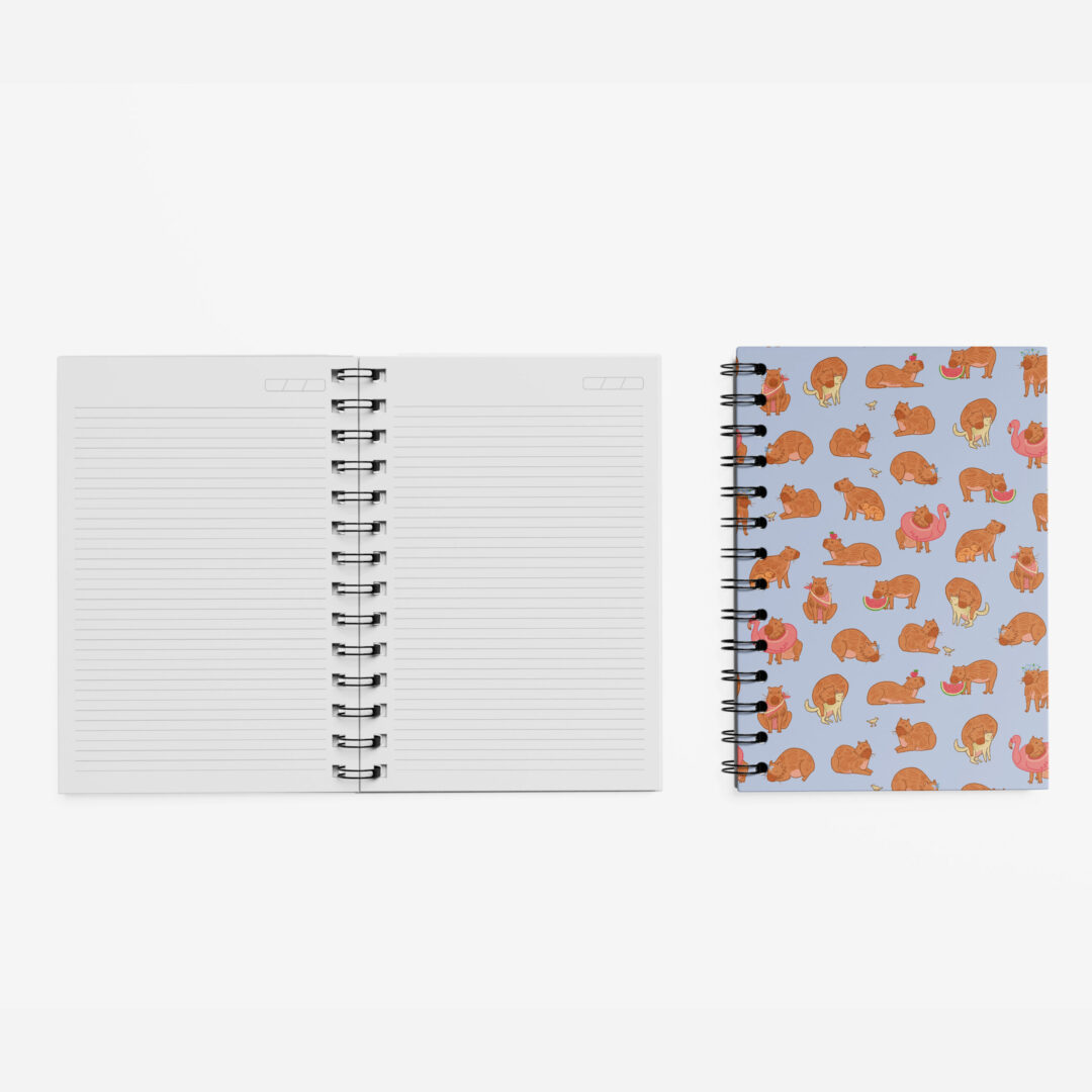 Caderno Grande 19x27cm - Capivara - Azul