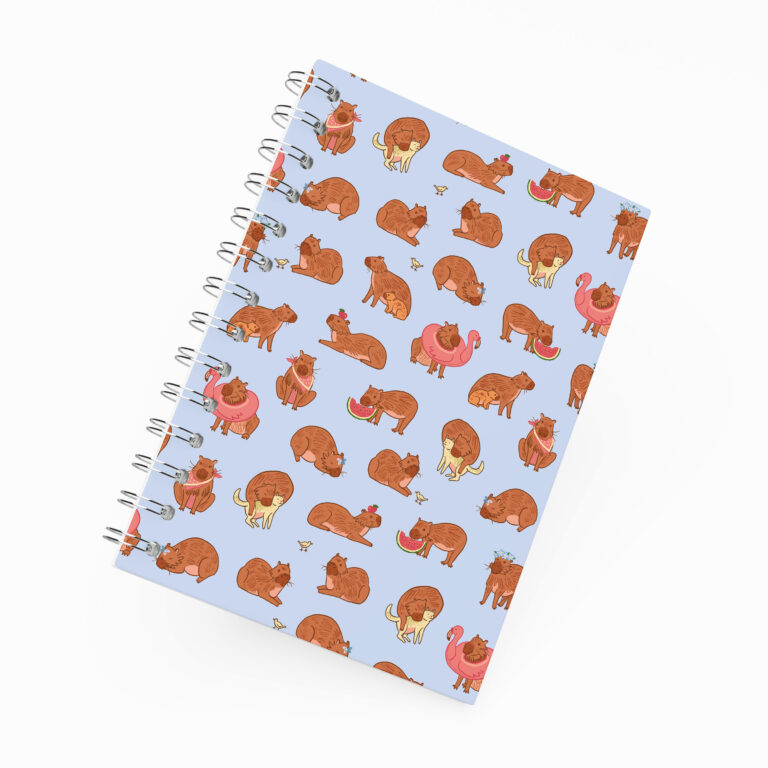 Caderno Grande 19x27cm – Capivara – Azul