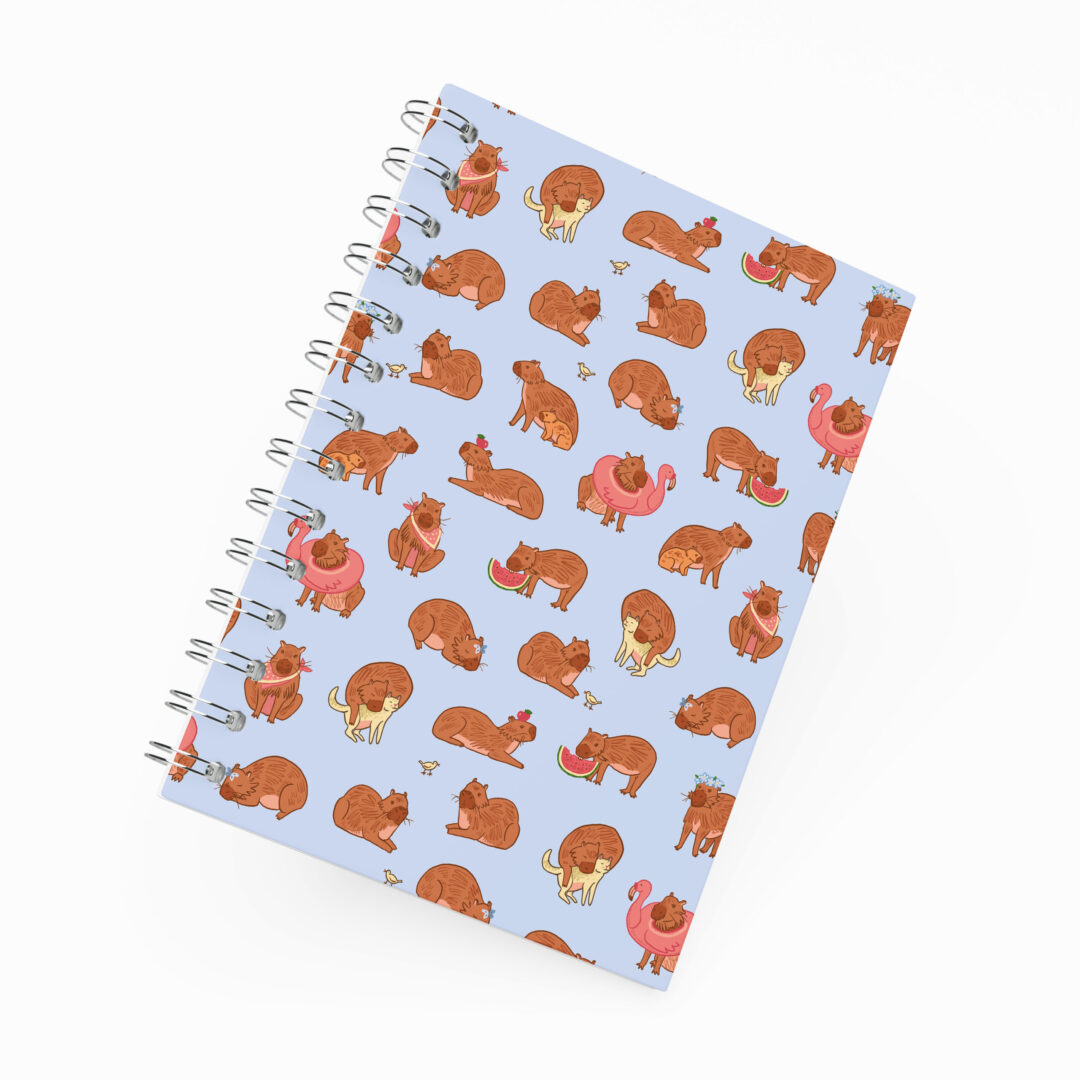Caderno Grande 19x27cm - Capivara - Azul