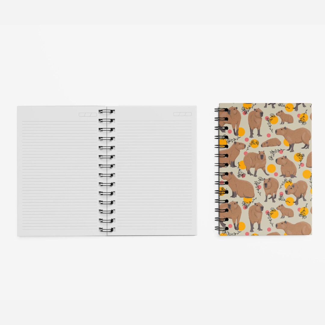 Caderno Grande 19x27cm - Capivara - Marrom