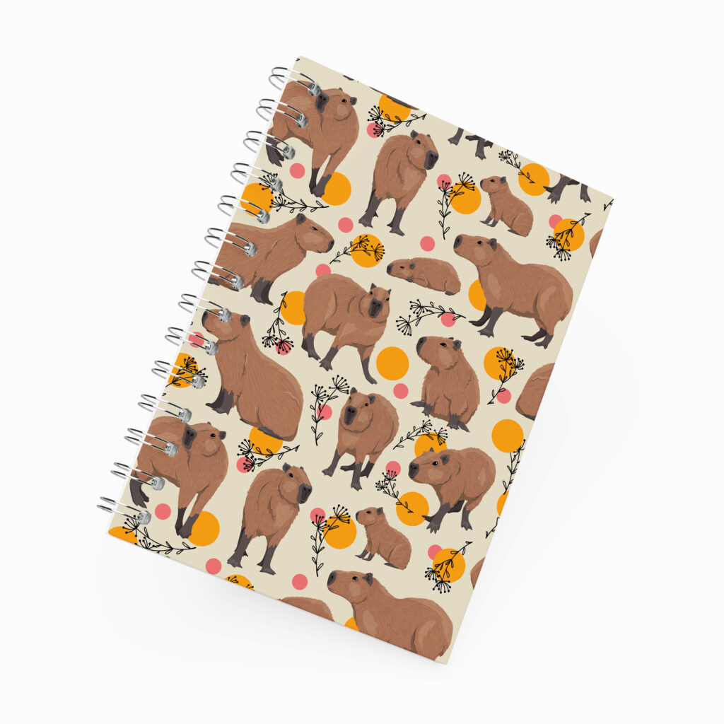 Caderno Grande 19x27cm - Capivara - Marrom