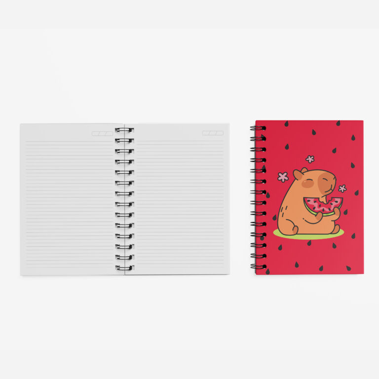 Caderno Grande 19x27cm – Capivara – Melancia