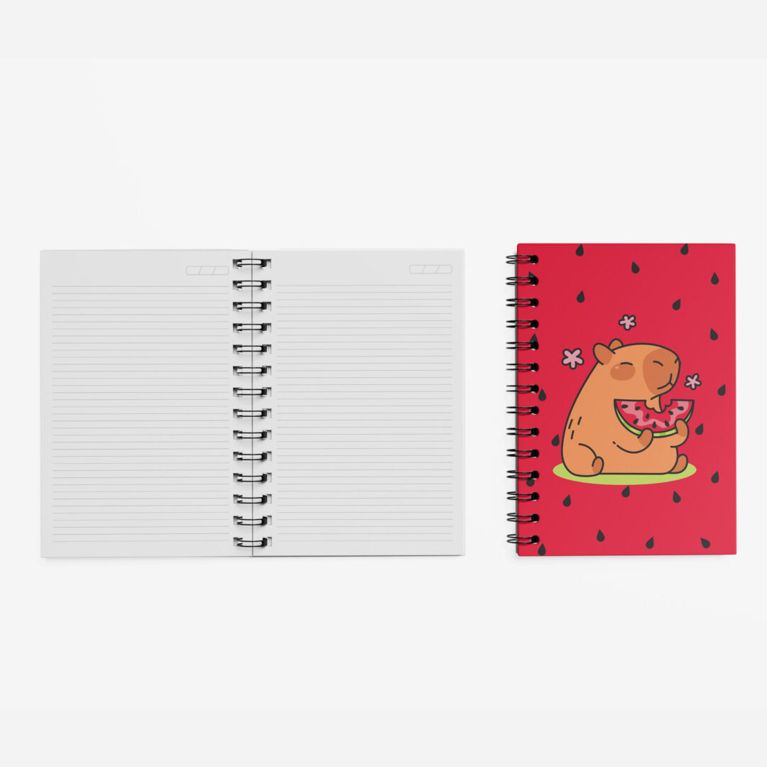 Caderno Grande 19x27cm - Capivara - Melancia
