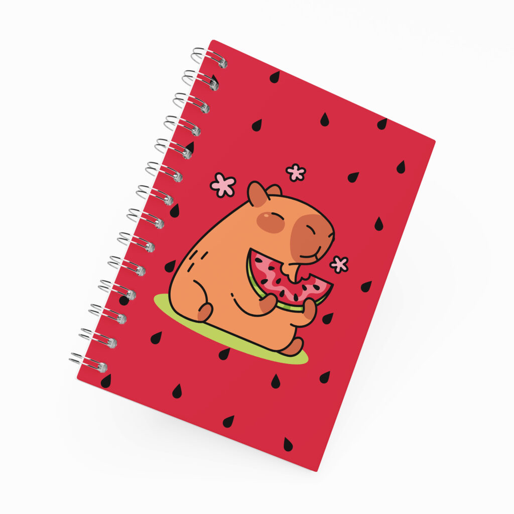 Caderno Grande 19x27cm - Capivara - Melancia