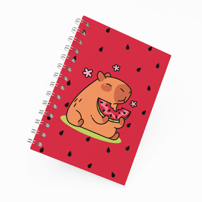 Caderno Grande 19x27cm – Capivara – Melancia
