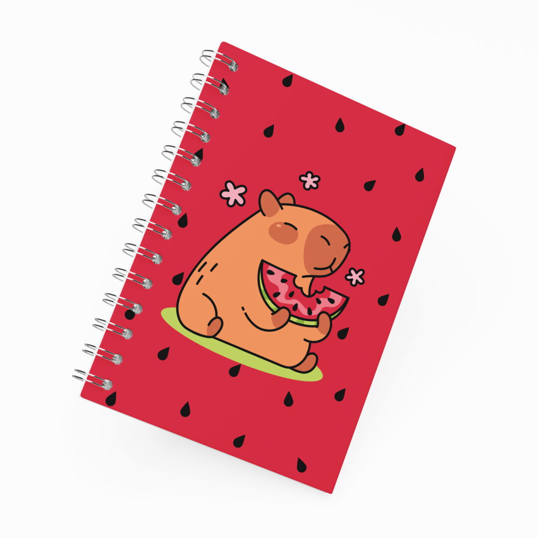 Caderno Grande 19x27cm - Capivara - Melancia