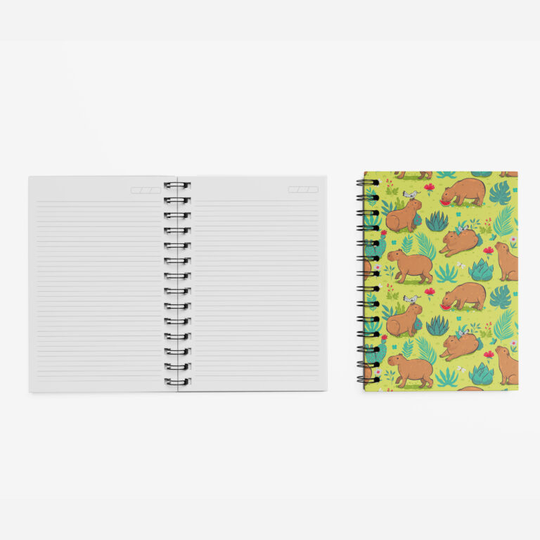Caderno Grande 19x27cm – Capivara – No Jardim