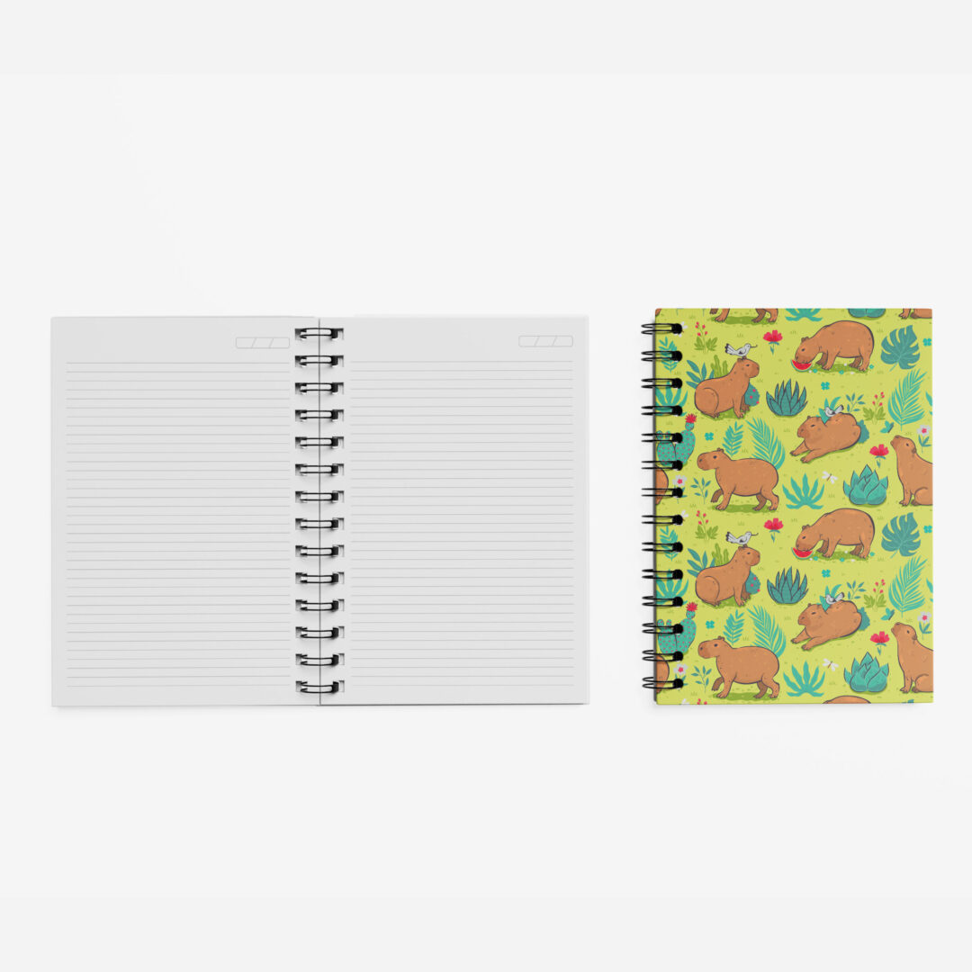 Caderno Grande 19x27cm - Capivara - No Jardim