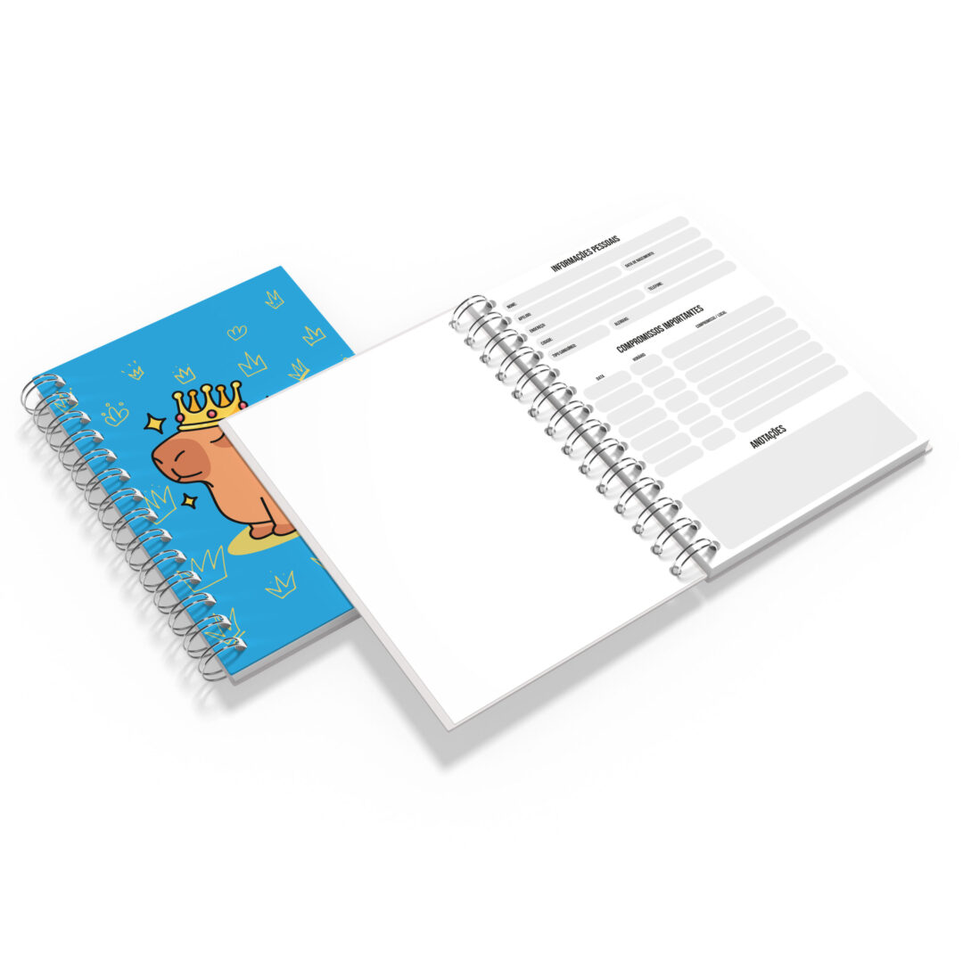 Caderno Grande 19x27cm - Capivara - Rainha