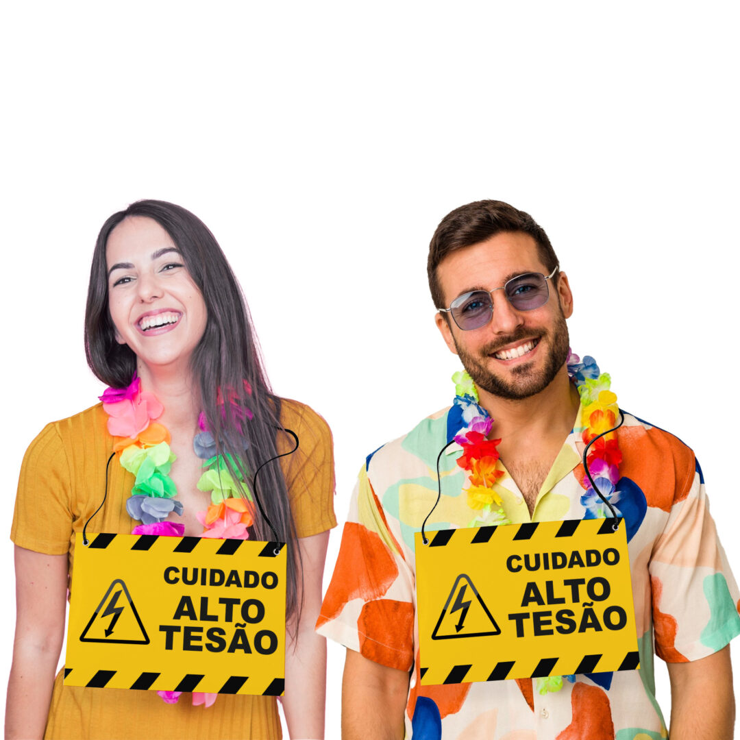 Placa Fantasia de Carnaval - Cuidado