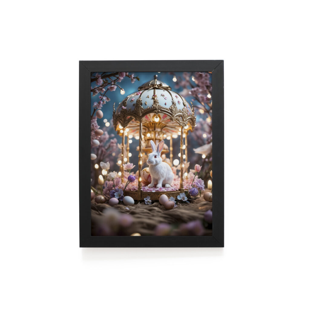 Quadro Decorativo 30x42cm - Páscoa - Carrossel do Coelhinho