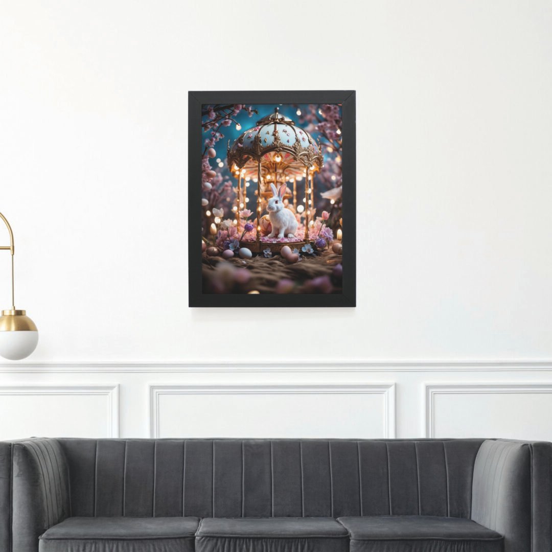 Quadro Decorativo 30x42cm - Páscoa - Carrossel do Coelhinho