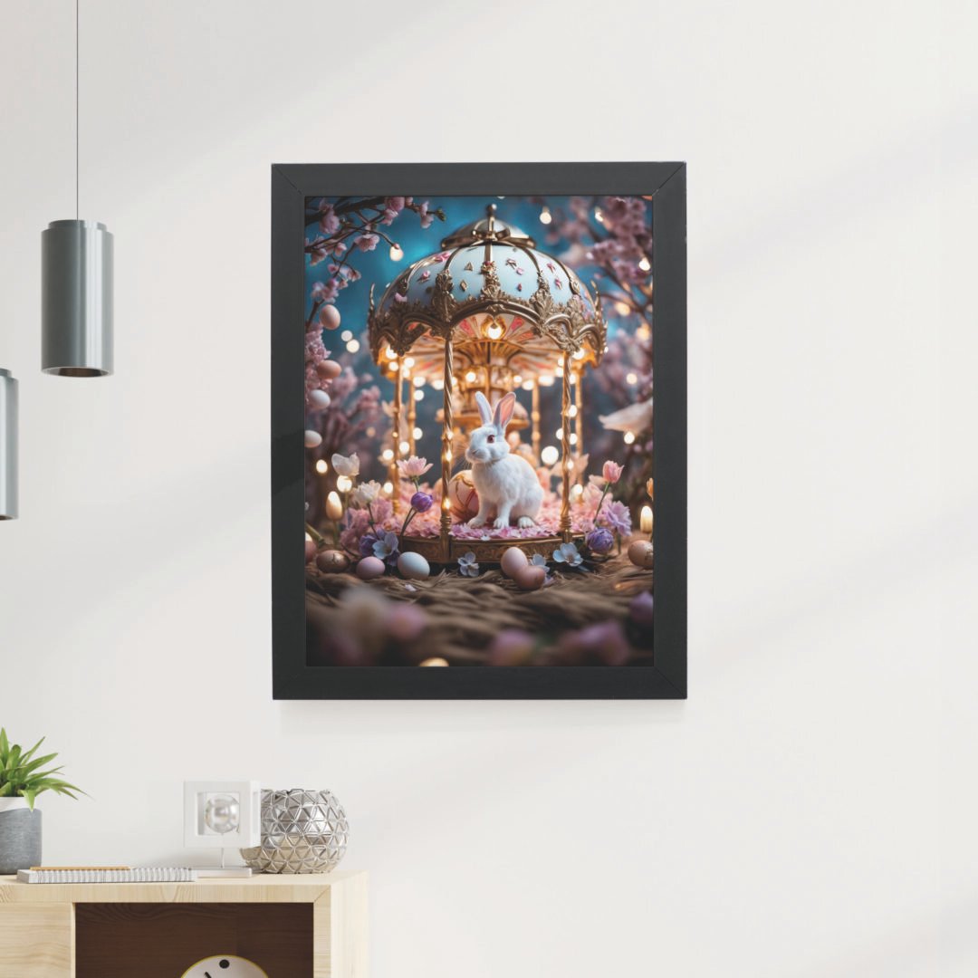 Quadro Decorativo 30x42cm - Páscoa - Carrossel do Coelhinho