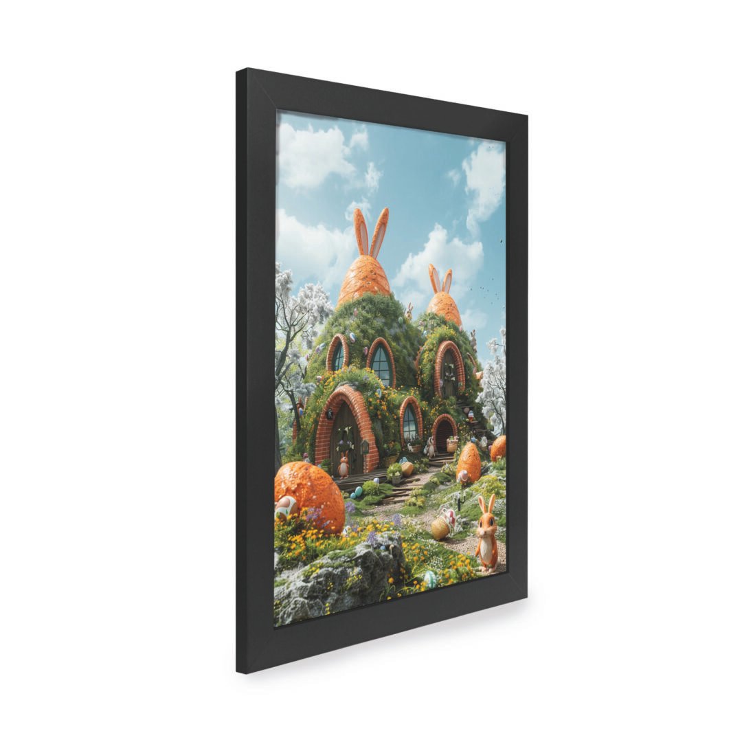 Quadro Decorativo 30x42cm - Páscoa - Casa do Coelhinho