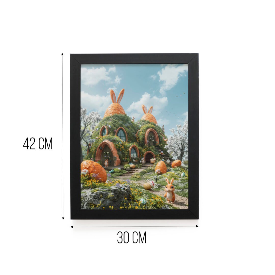 Quadro Decorativo 30x42cm - Páscoa - Casa do Coelhinho