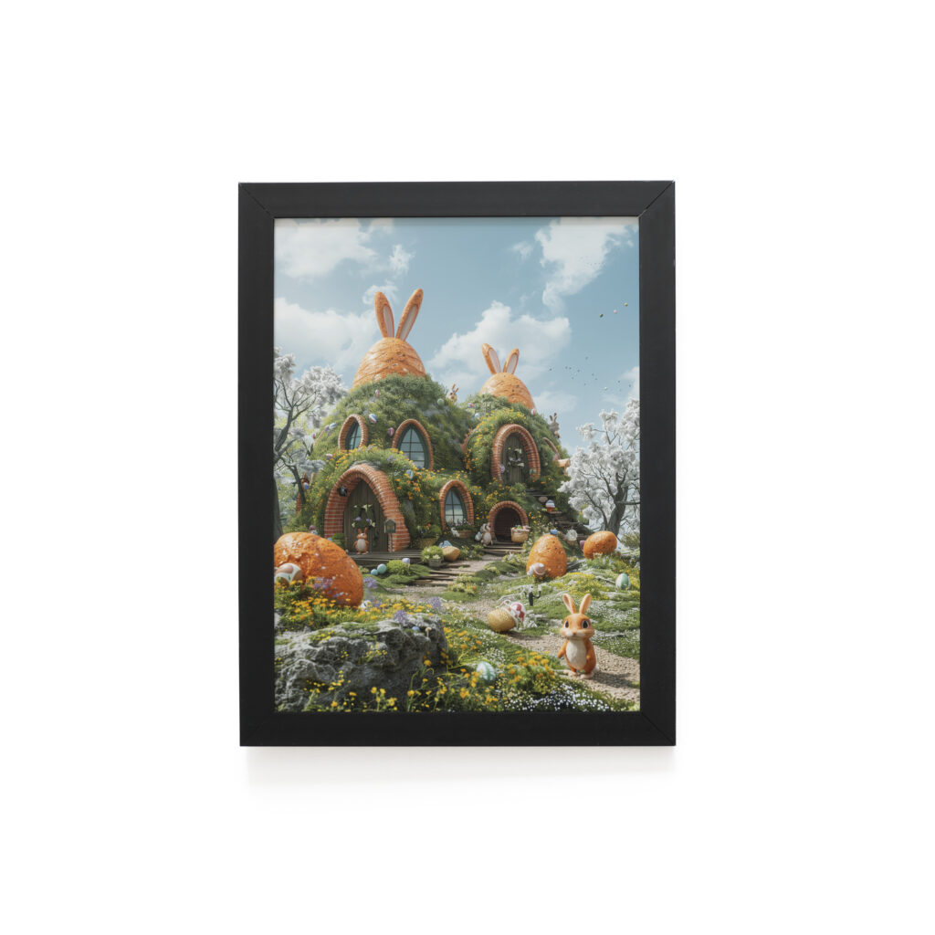 Quadro Decorativo 30x42cm - Páscoa - Casa do Coelhinho