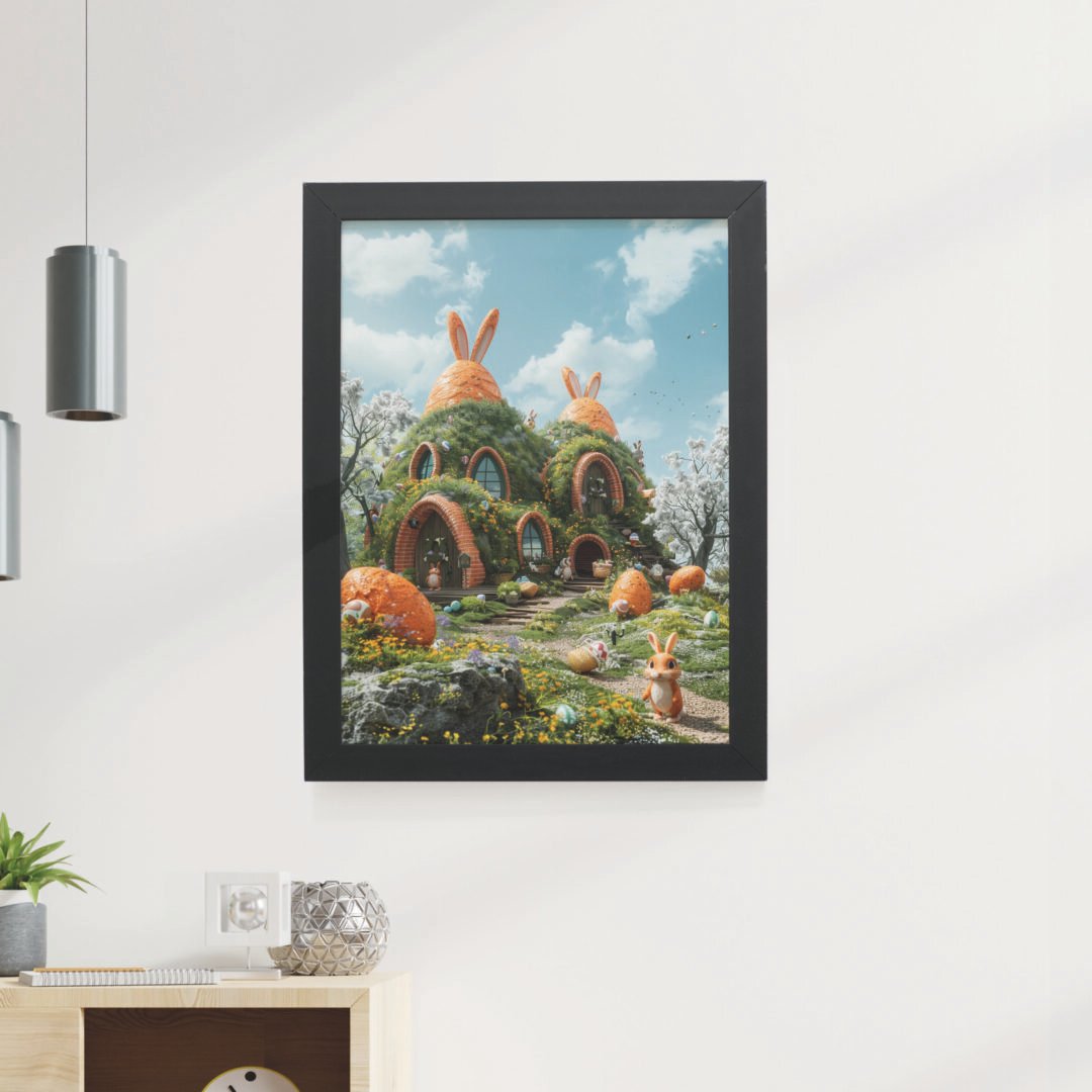 Quadro Decorativo 30x42cm - Páscoa - Casa do Coelhinho