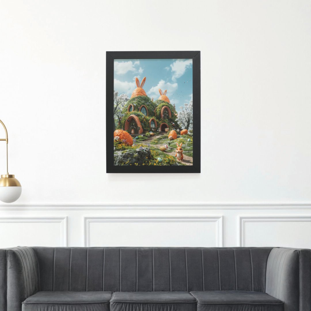 Quadro Decorativo 30x42cm - Páscoa - Casa do Coelhinho