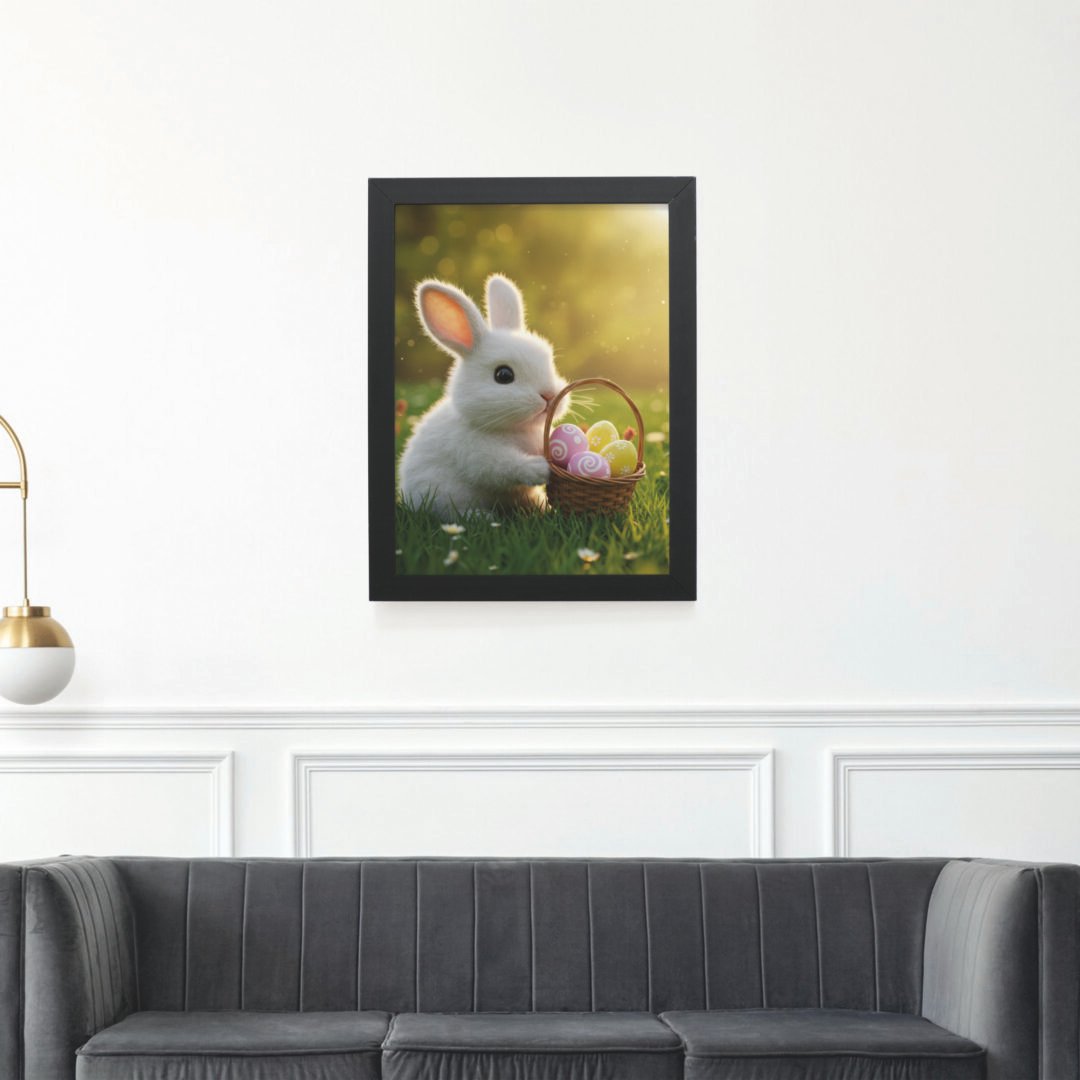 Quadro Decorativo 30x42cm - Páscoa - Coelhinho Baby