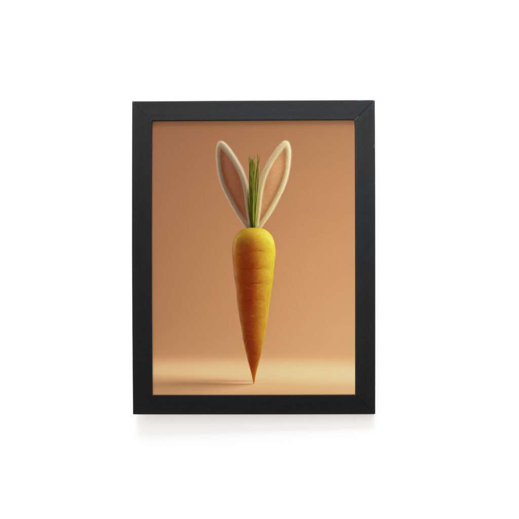 Quadro Decorativo 30x42cm - Páscoa - Cenoura de Páscoa