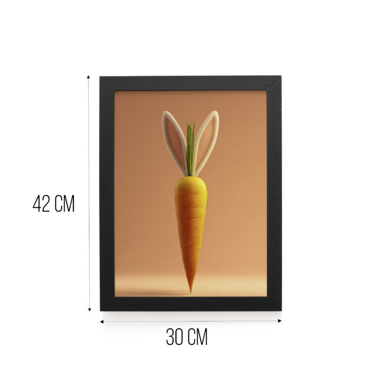 Quadro Decorativo 30x42cm – Páscoa – Cenoura de Páscoa
