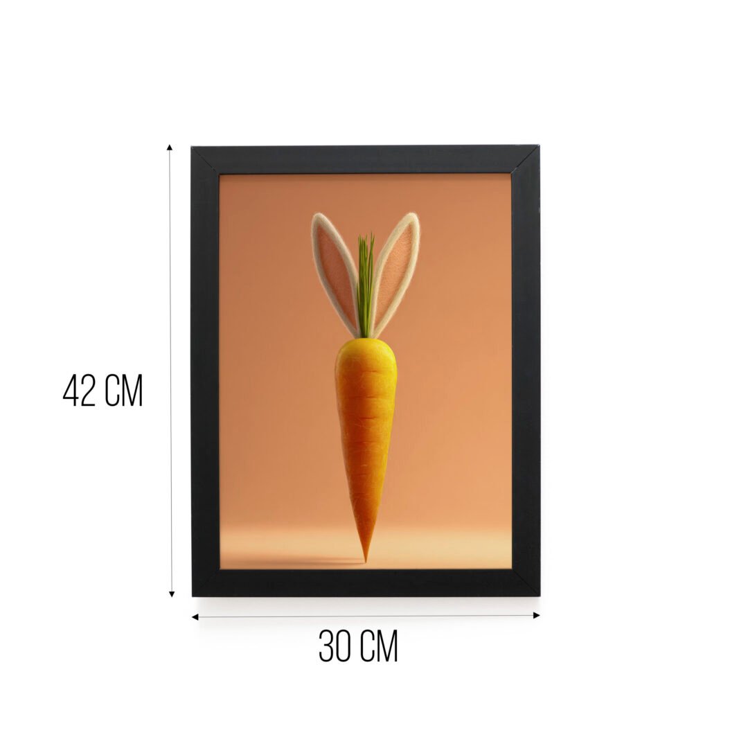 Quadro Decorativo 30x42cm - Páscoa - Cenoura de Páscoa
