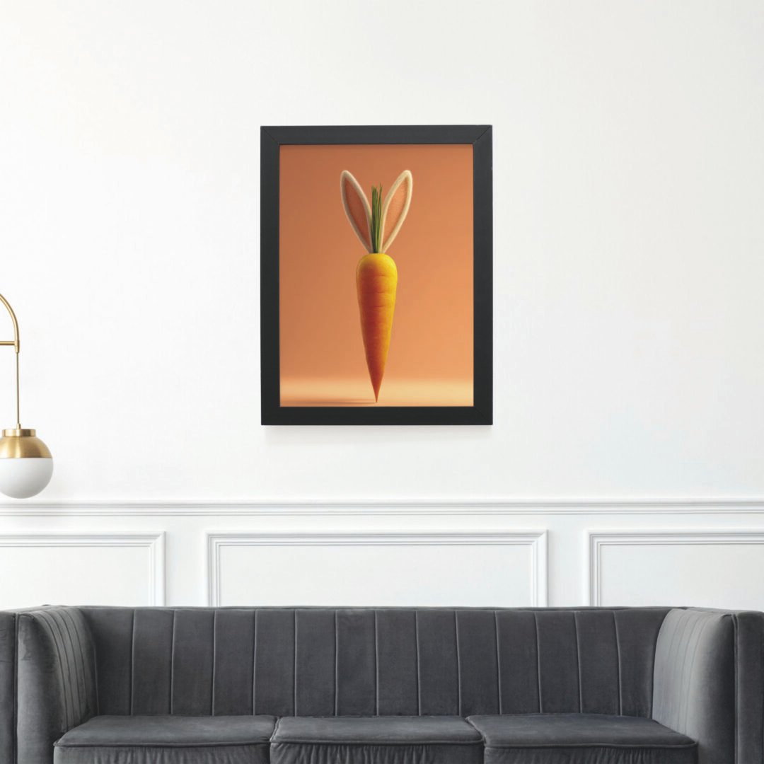 Quadro Decorativo 30x42cm - Páscoa - Cenoura de Páscoa