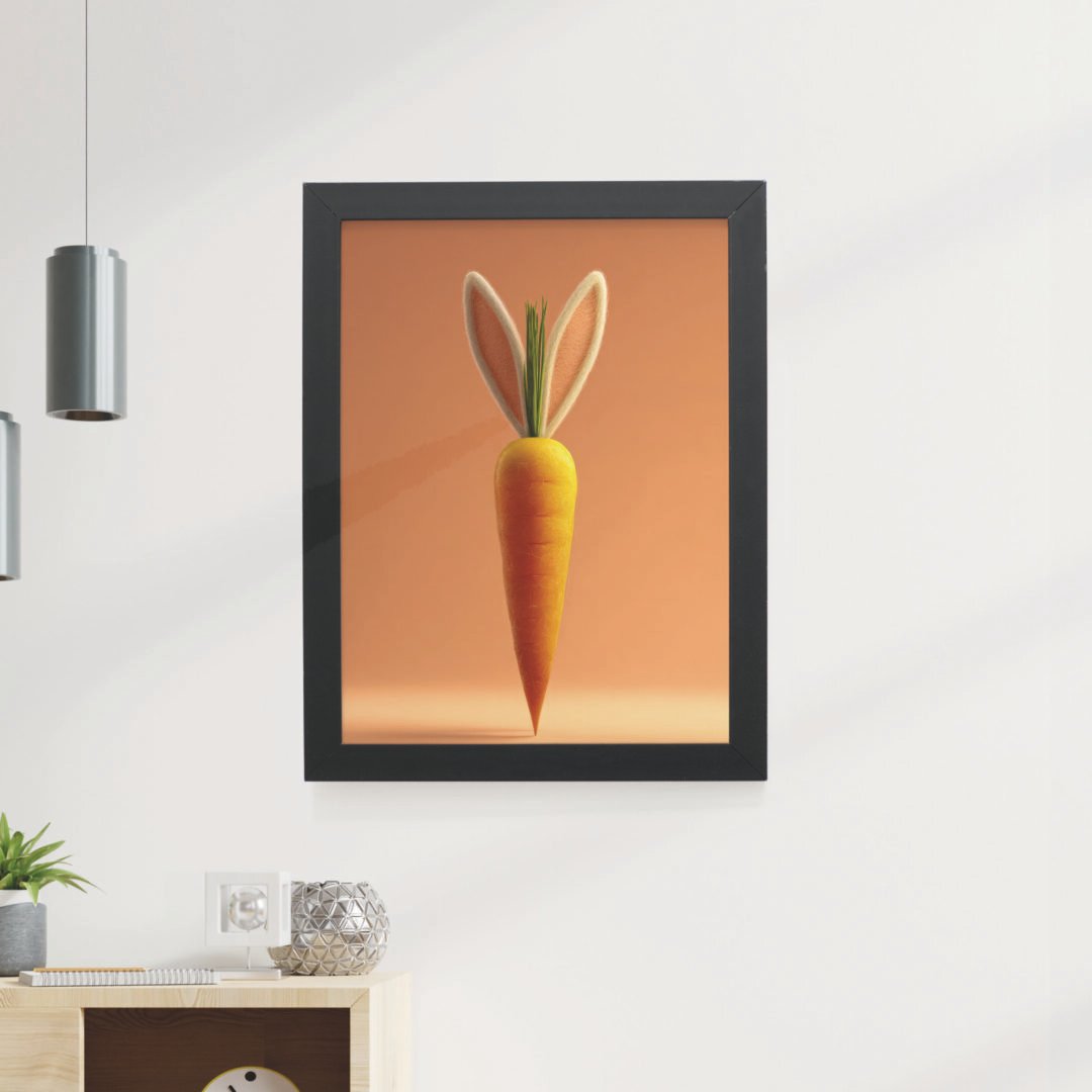 Quadro Decorativo 30x42cm - Páscoa - Cenoura de Páscoa