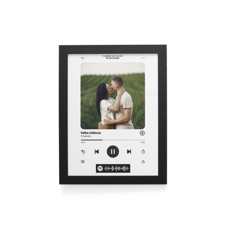 Quadro Decorativo 30x42cm – Namorados  – Spotify – Branco
