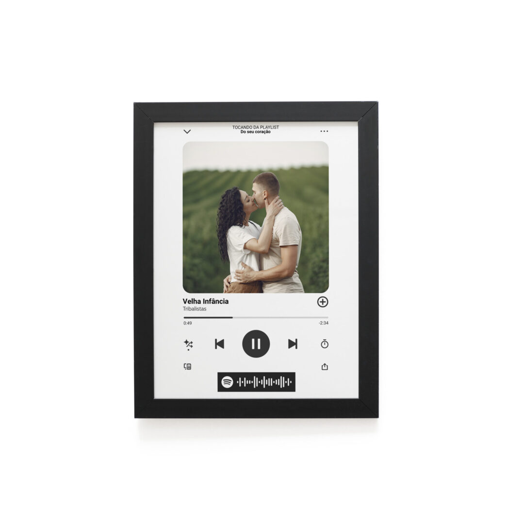 Quadro Decorativo 30x42cm - Namorados - Spotify - Branco