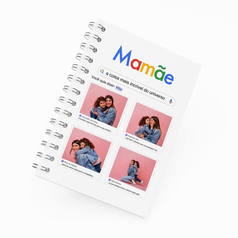 Caderno Grande 19x27cm – Dia das Mães – Pesquisa Mãe