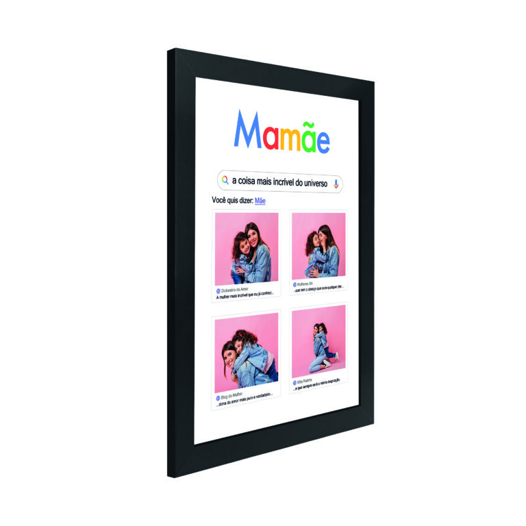 Quadro Decorativo 30x42cm – Dia das Mães – Pesquisa Mãe