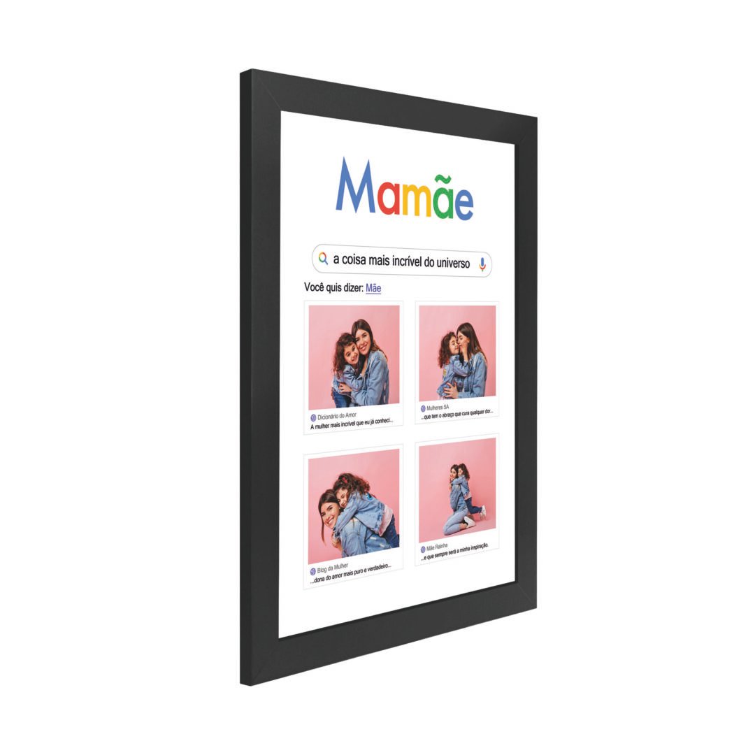 Quadro Decorativo 30x42cm - Dia das Mães - Pesquisa Mãe