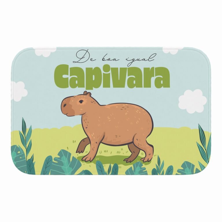 Tapete de Porta 60x40cm – Capivara -De Boa Igual Capivara