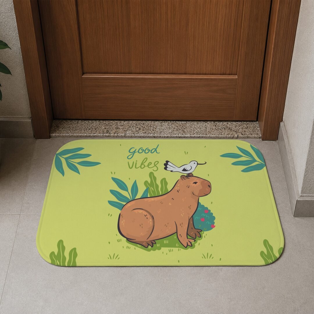 Tapete de Porta 60x40cm - Capivara - Good Vibes