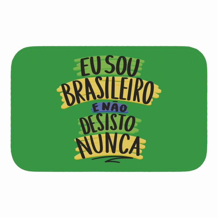 Tapete de Porta 60x40cm – Não Desisto Nunca – Verde