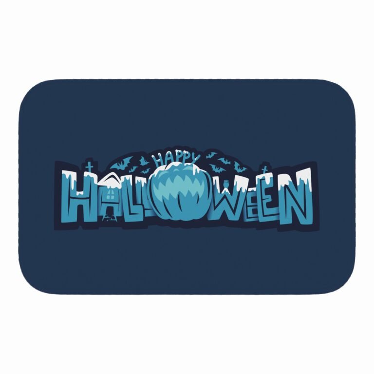 Tapete de Porta 60x40cm – Happy Halloween – Azul
