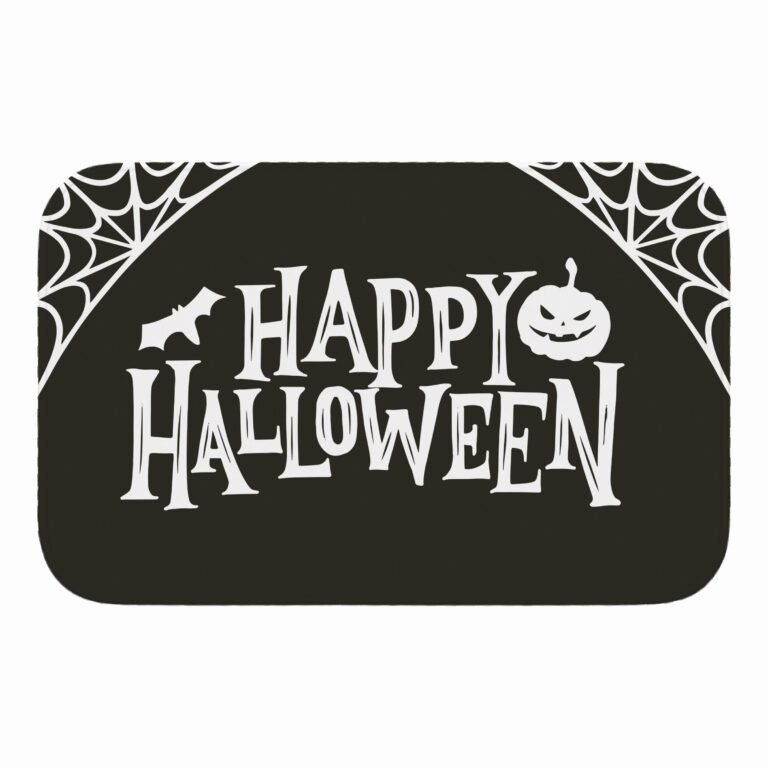 Tapete de Porta 60x40cm – Happy Halloween – Preto