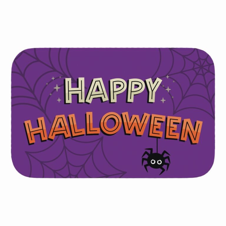 Tapete de Porta 60x40cm – Happy Halloween – Roxo
