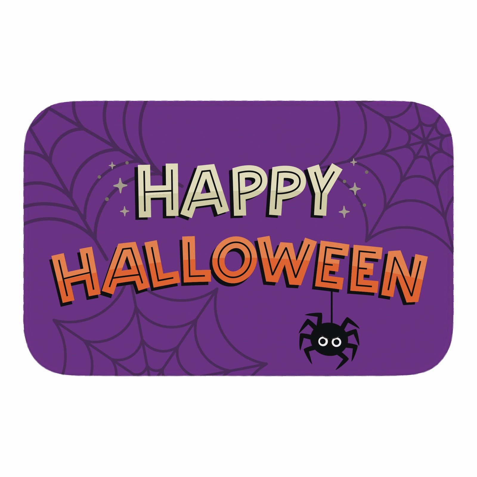 Tapete de Porta 60x40cm – Happy Halloween – Roxo
