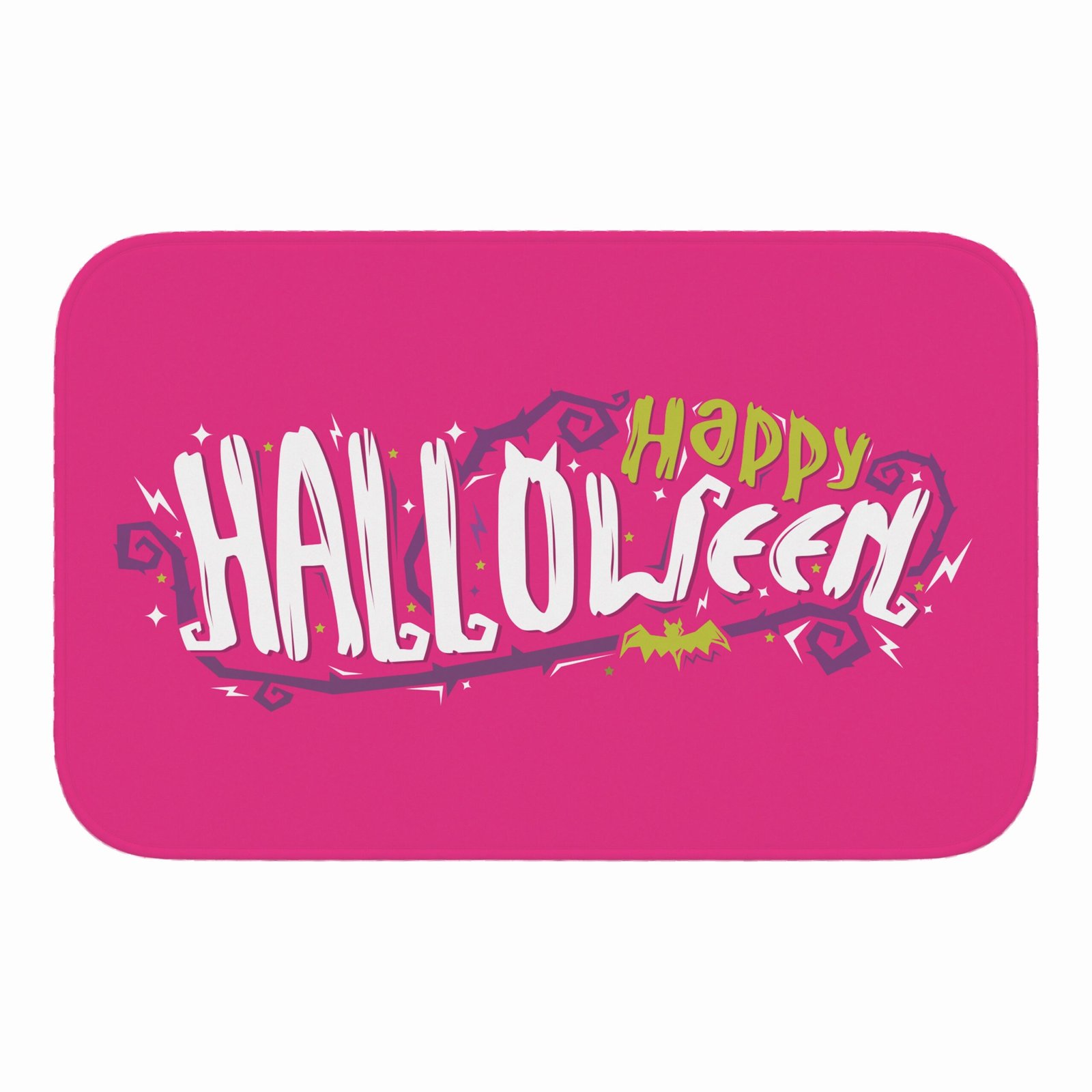 Tapete de Porta 60x40cm – Happy Halloween – Rosa