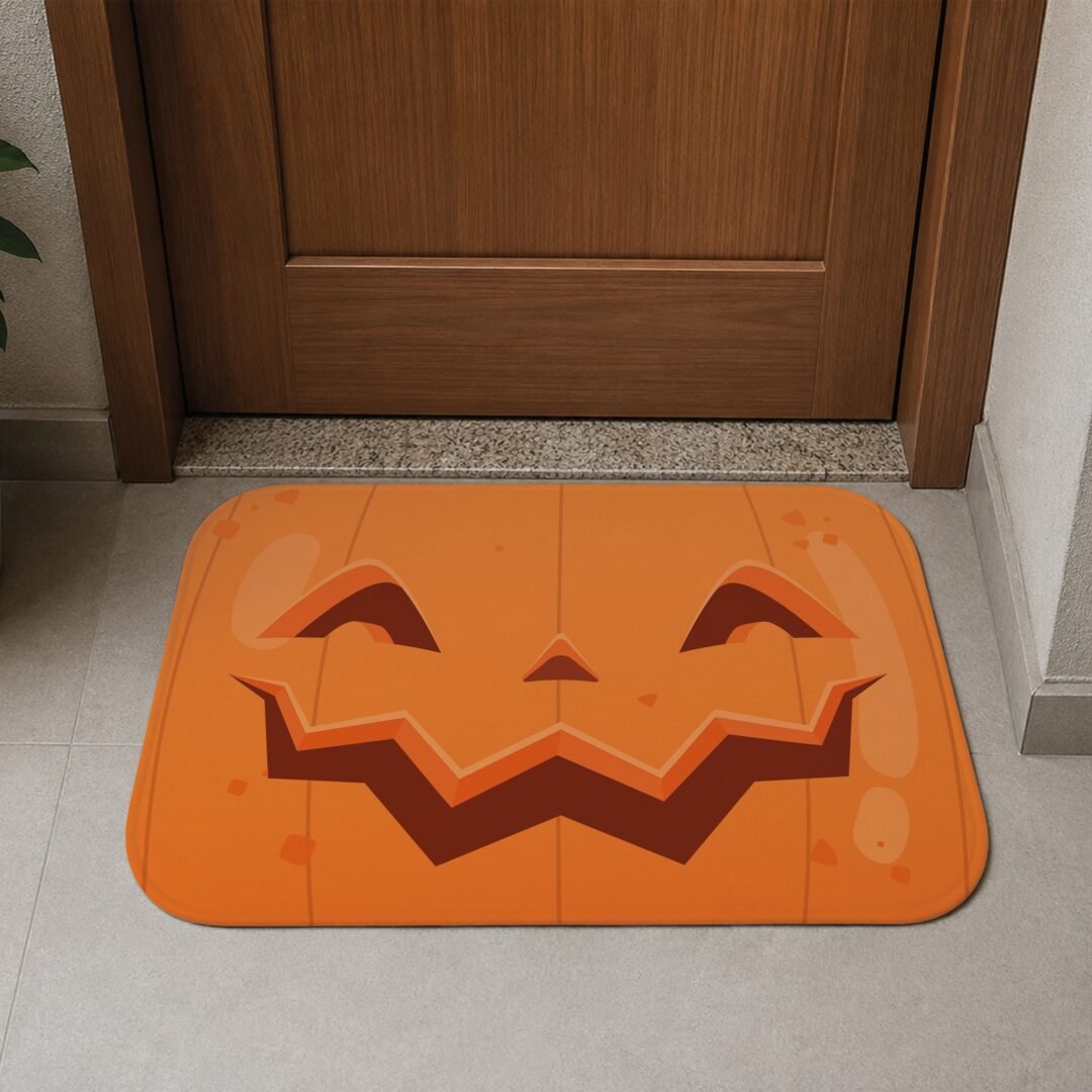 Tapete de Porta 60x40cm - Halloween - Abóbora