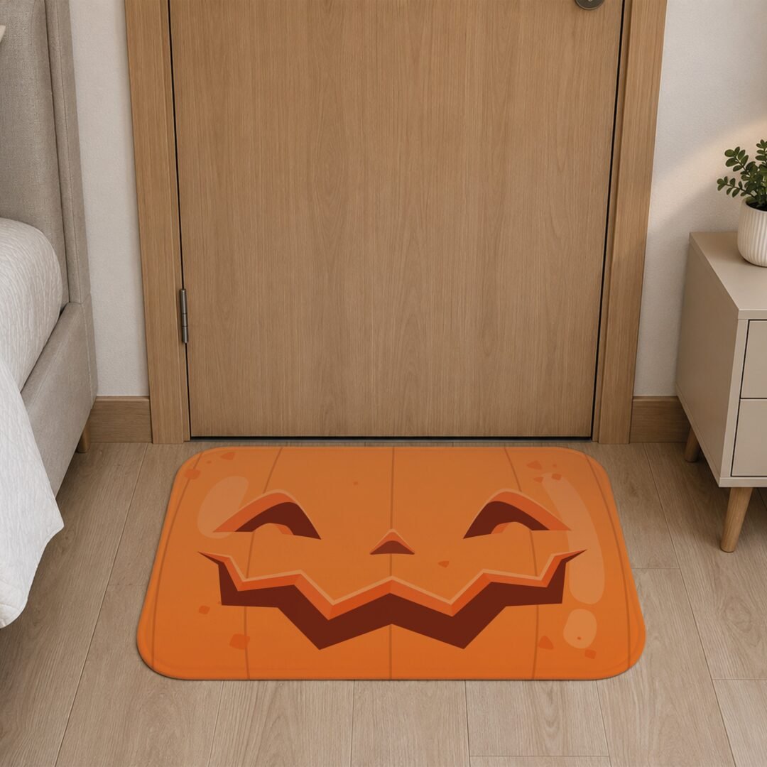 Tapete de Porta 60x40cm - Halloween - Abóbora