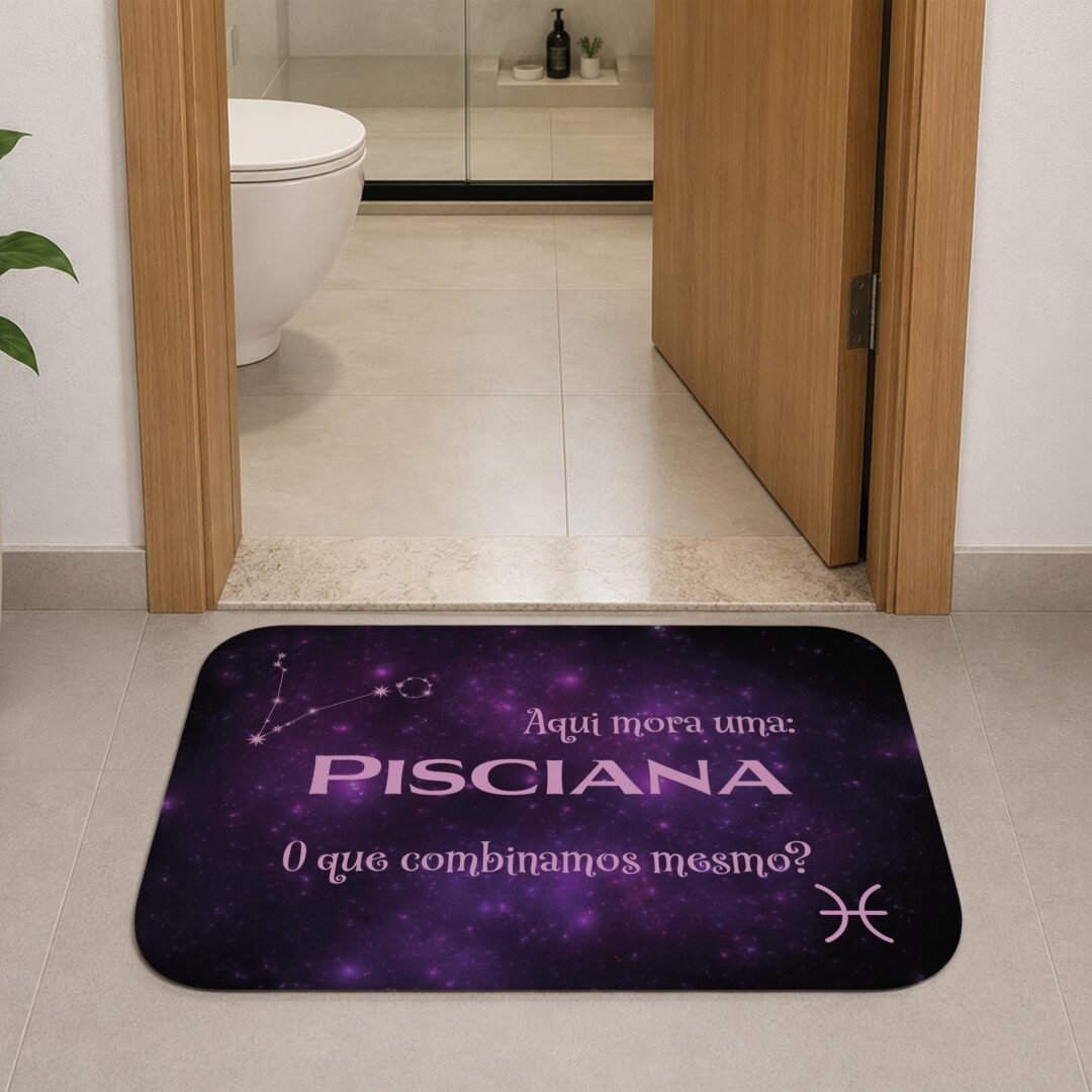 Tapete de Porta 60x40cm - Horóscopo - Feminino - Peixes