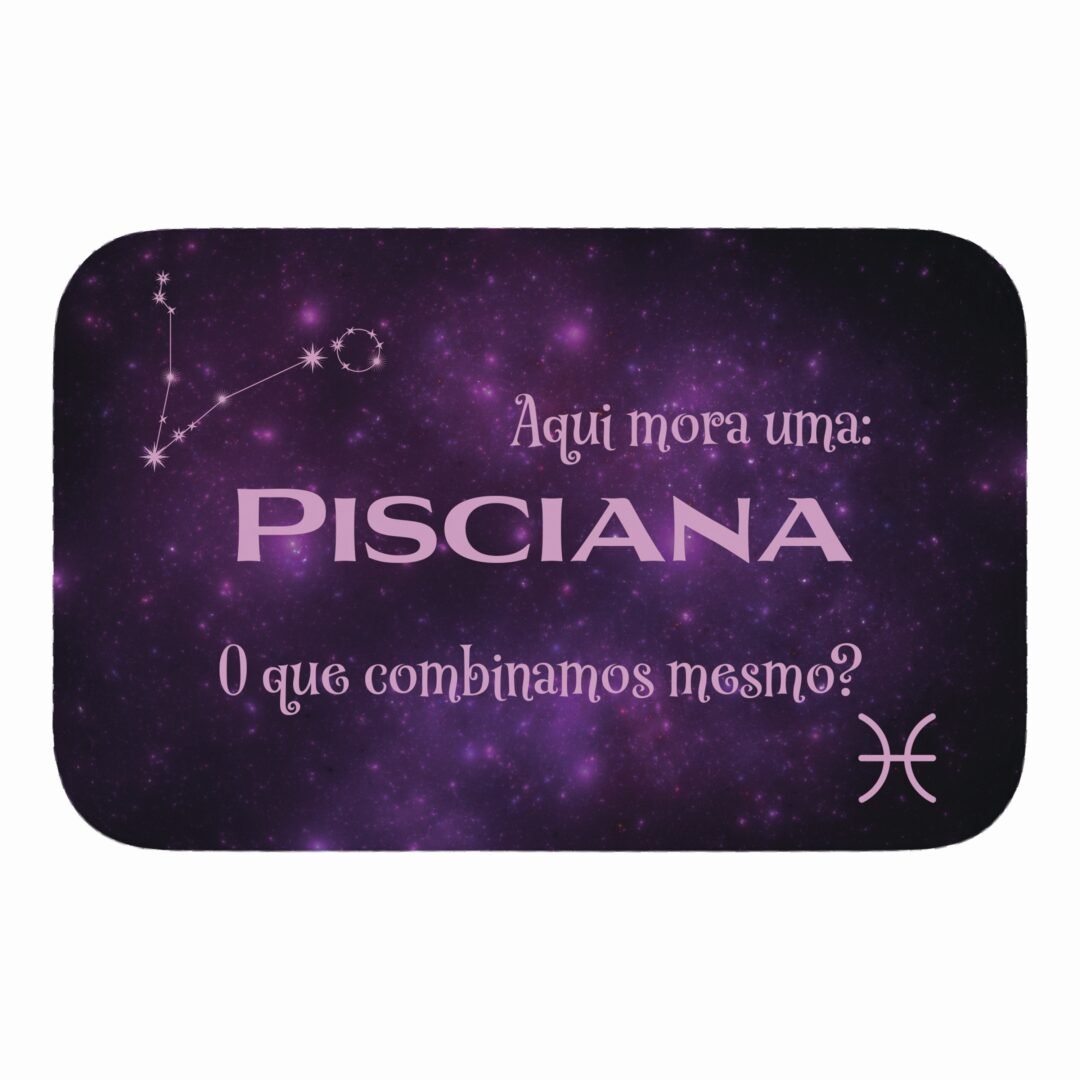 Tapete de Porta 60x40cm - Horóscopo - Feminino - Peixes