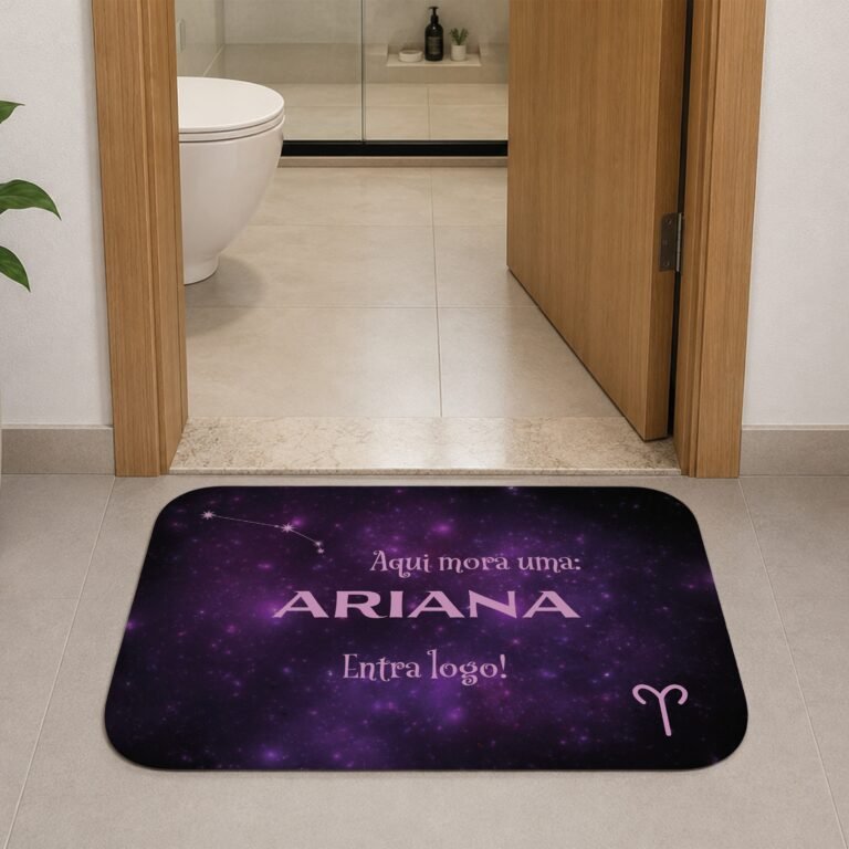 Tapete de Porta 60x40cm – Horóscopo – Feminino – Áries